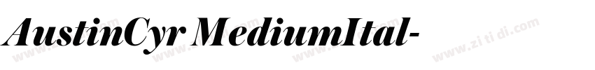 AustinCyr MediumItal字体转换